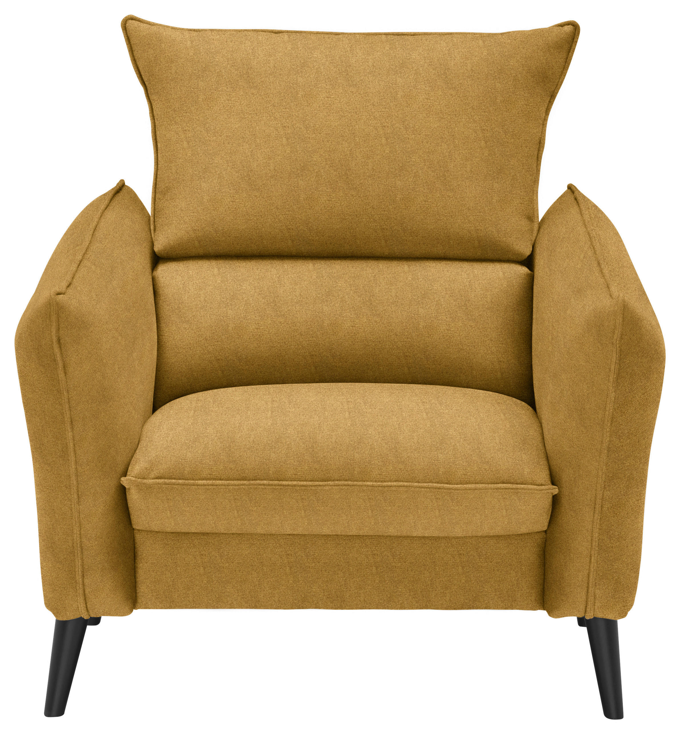 SESSEL Velours Gelb    - Gelb/Schwarz, Design, Holz/Textil (96/98/100cm) - Carryhome