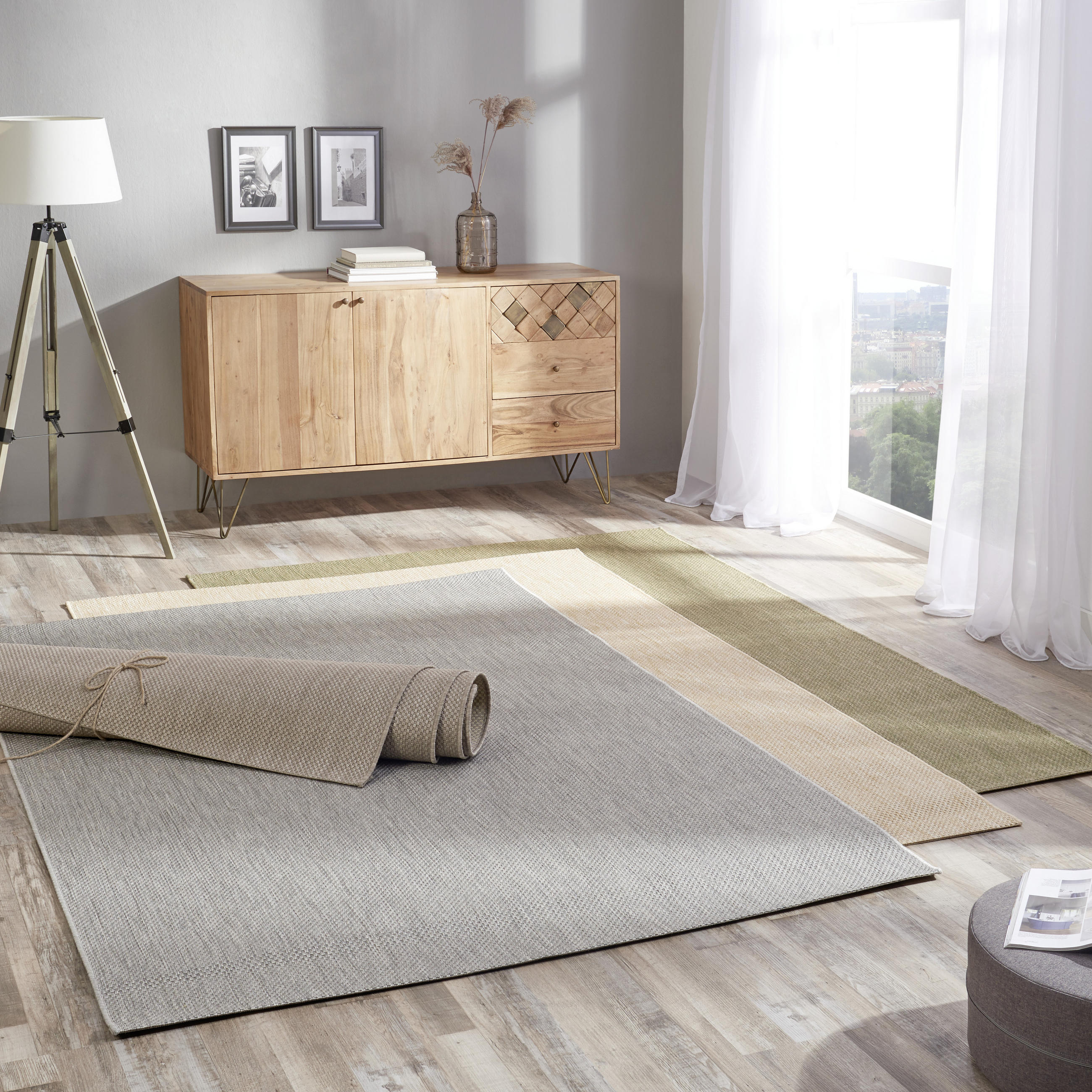 FLACHWEBETEPPICH Village 80/150 cm Grau  - Grau, KONVENTIONELL, Textil (80/150cm) - Boxxx