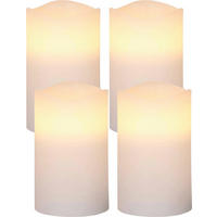 LED-KERZE  - Weiß, Basics, Naturmaterialien/Kunststoff (7,5/12,5cm) - Eglo