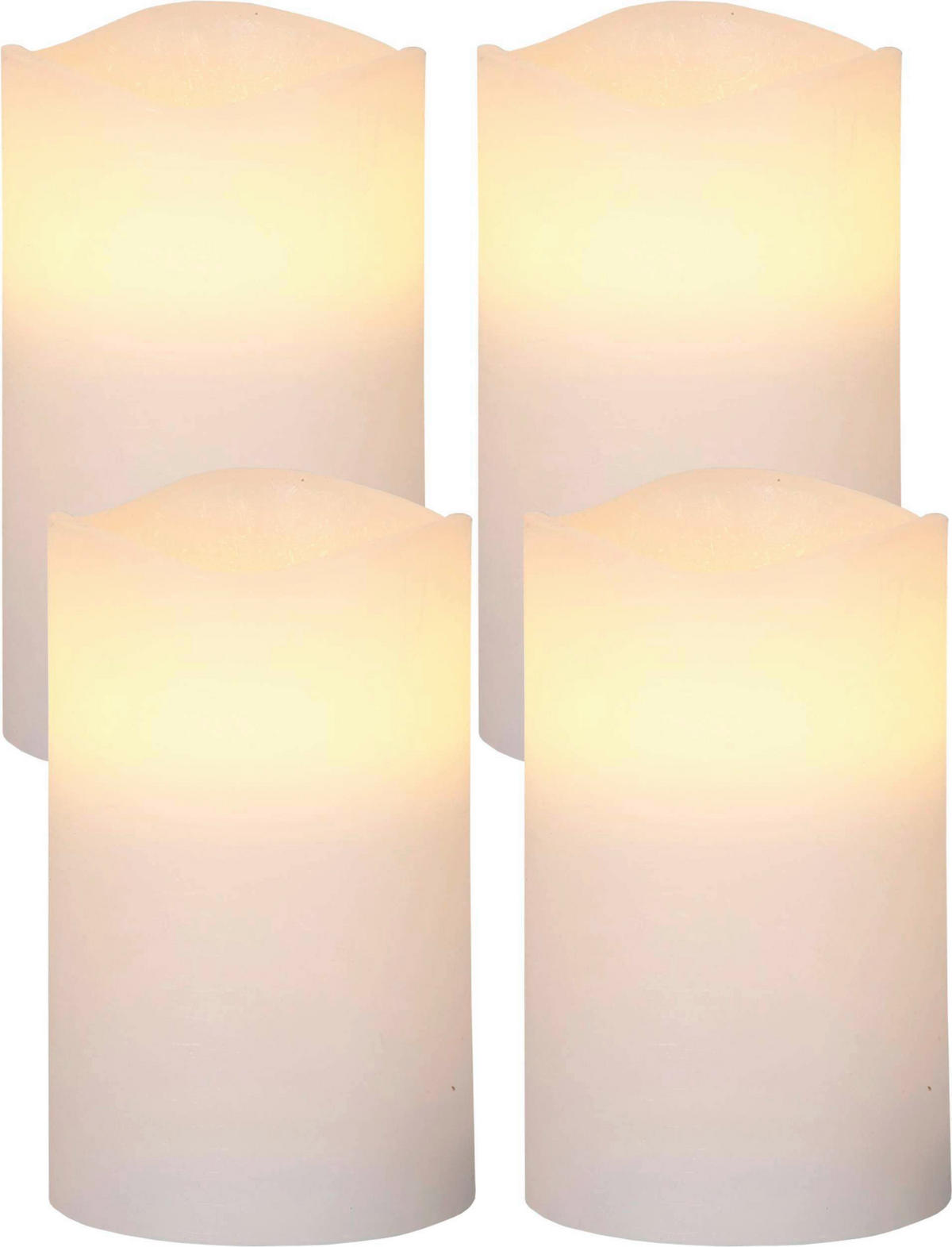 LED-KERZE  - Weiß, Basics, Naturmaterialien/Kunststoff (7,5/12,5cm) - Eglo