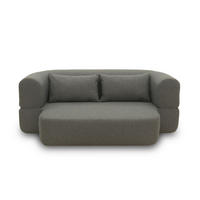 SCHLAFSOFA Webstoff Dunkelgrau  - Dunkelgrau/Schwarz, Design, Kunststoff/Textil (208/78/115cm) - MID.YOU