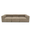 3-SITZER-SOFA Cord, Mikrofaser Schlammfarben  - Schlammfarben/Schwarz, Design, Kunststoff/Textil (301/69/108cm) - MID.YOU