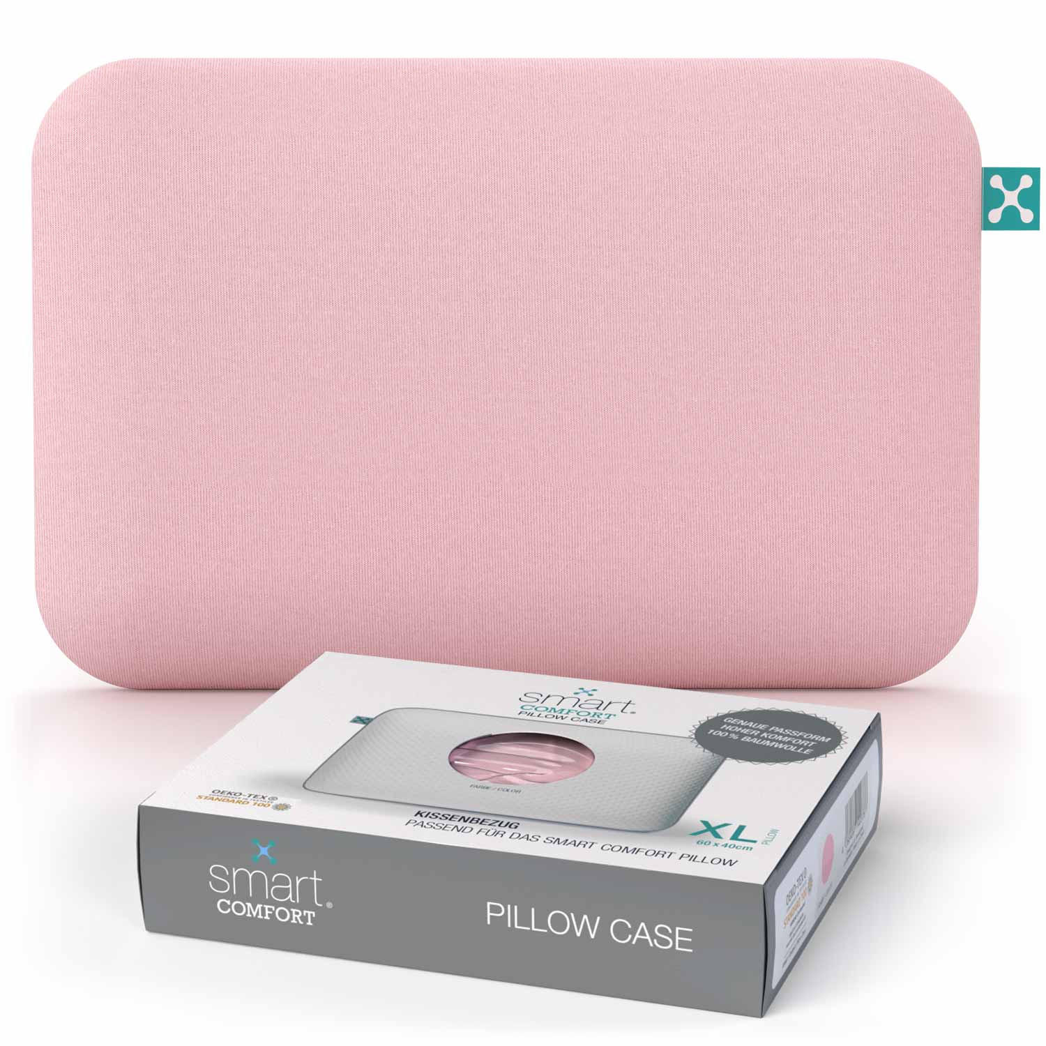 Smartsleep Nackenkissenbezug Comfort Hellrosa 60x40 cm