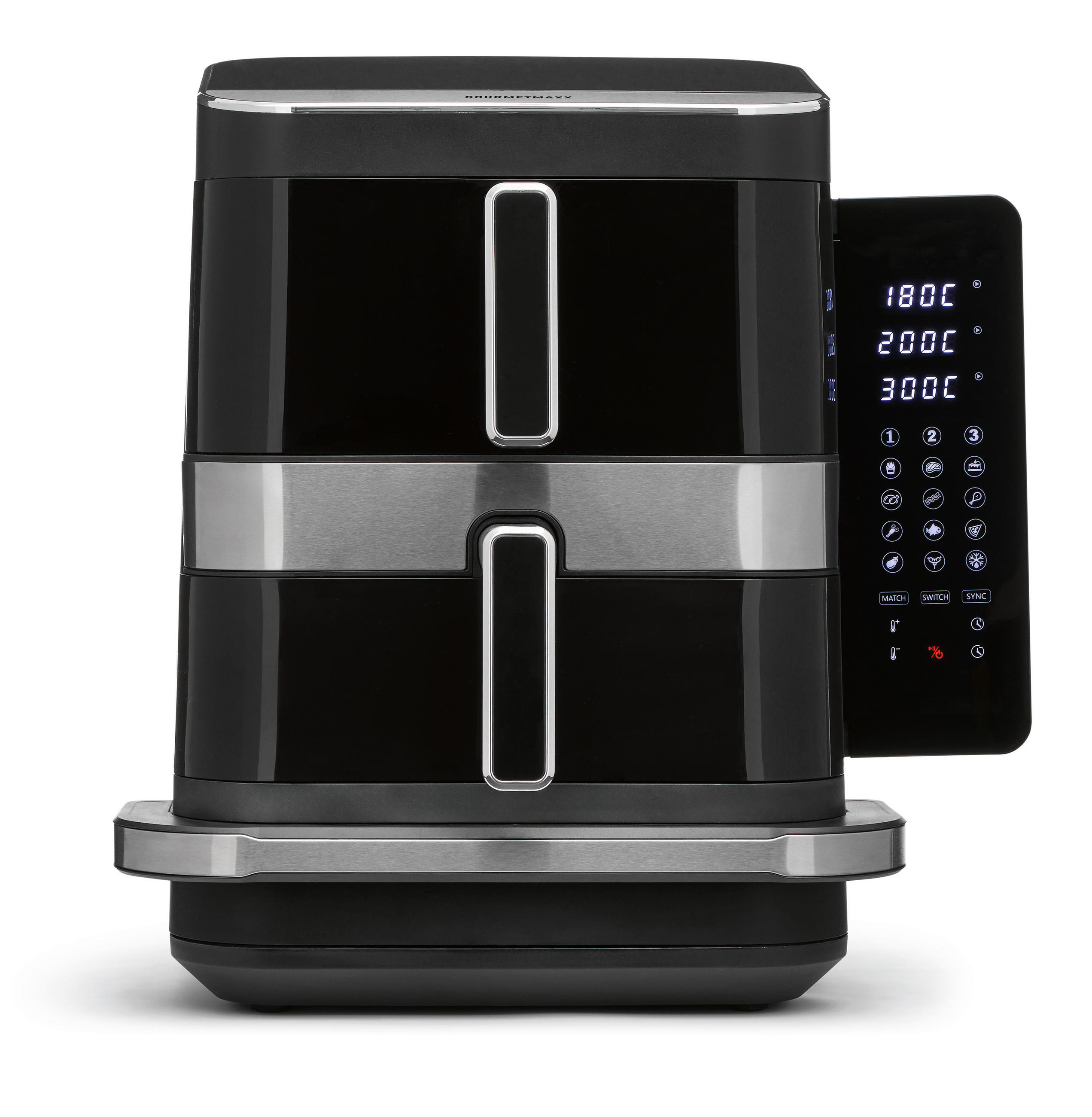 HEIßLUFTFRITTEUSE GOURMETmaxx 12,4 L  - Schwarz, Basics, Kunststoff/Metall (41/37,2/45,6cm) - GOURMETMAXX