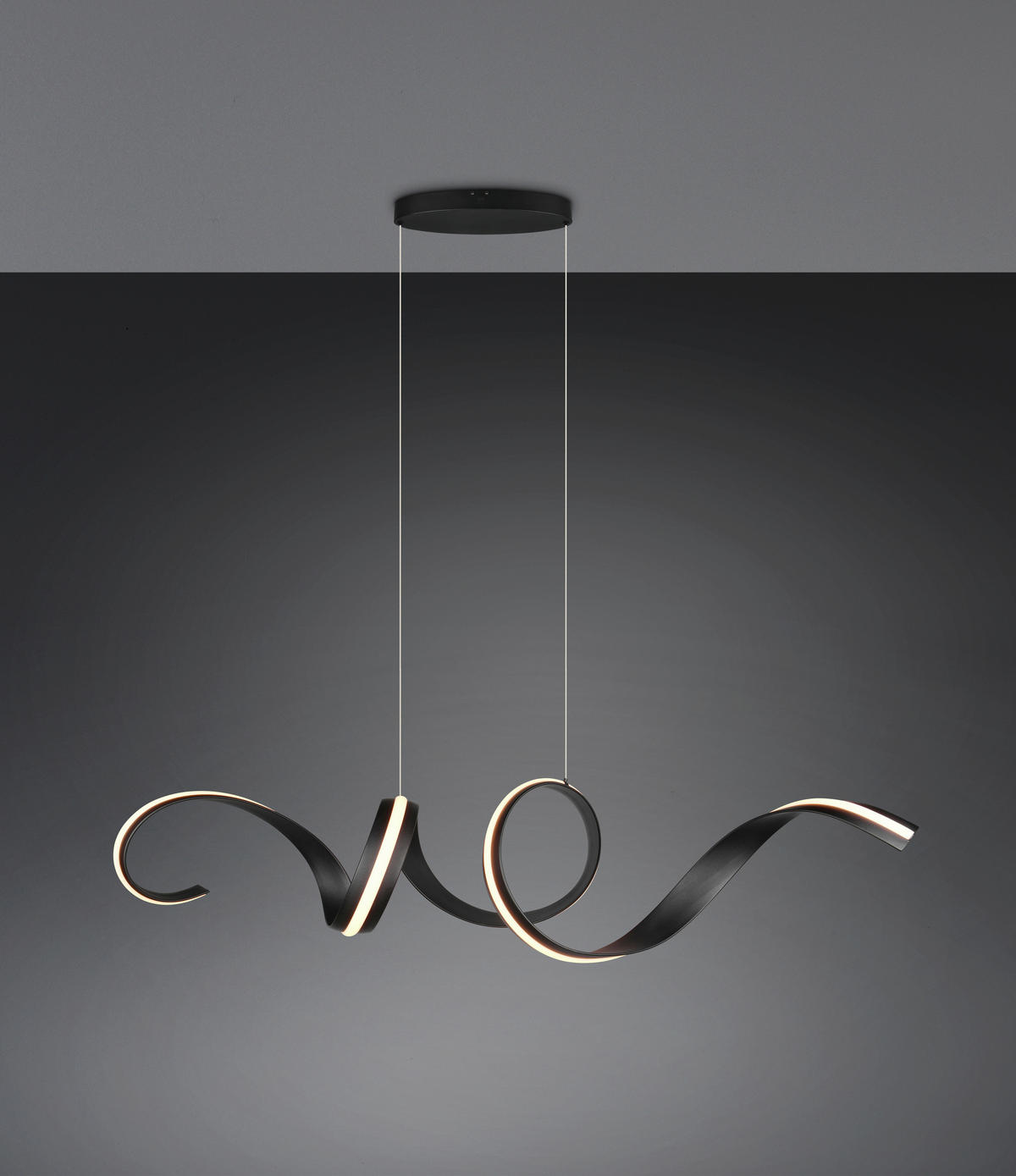 LED-HÄNGELEUCHTE CISENNA 160/45/300 cm  - Schwarz, Design, Metall (160/45/300cm) - Cinque