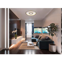 LED-DECKENLEUCHTE 43,2/5 cm   - Weiß/Grau, KONVENTIONELL, Kunststoff/Metall (43,2/5cm) - Globo