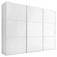 SCHWEBETÜRENSCHRANK in Weiss  - Weiss/Alufarben, Modern, Holzwerkstoff (336/222/68cm) - MID.YOU