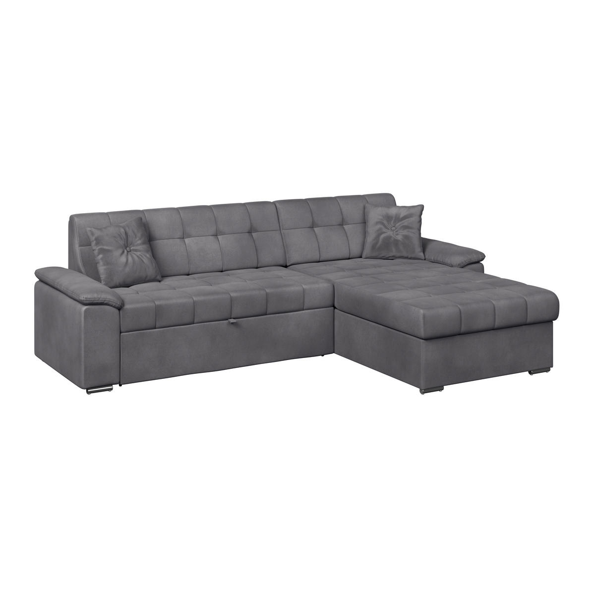 ECKSOFA Grau Zierkissen  - Grau, Trend, Textil (257/167cm) - Livetastic