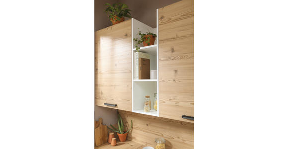 EINBAUKÜCHE   - Eichefarben/Weiß, Design, Holzwerkstoff - Novel