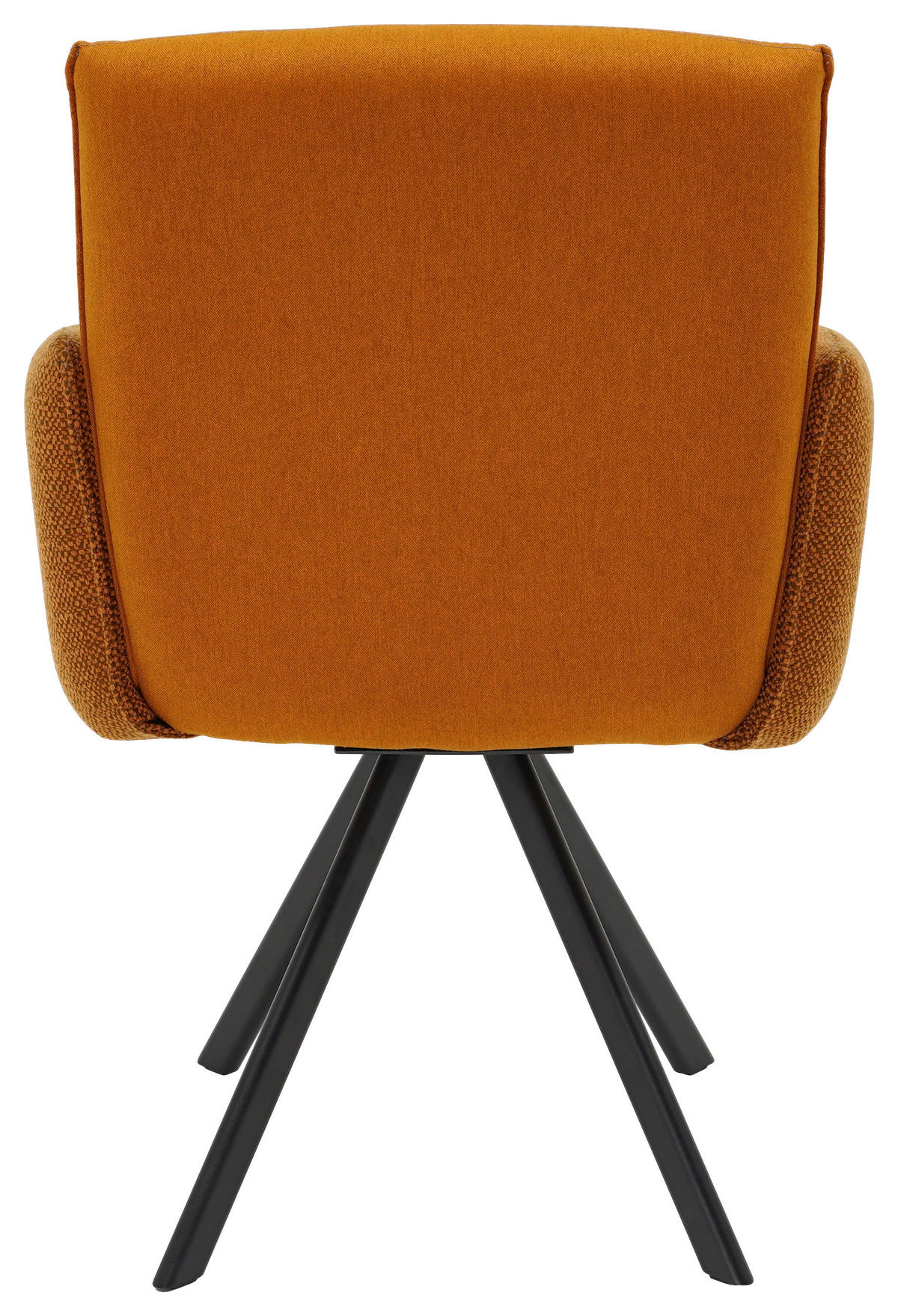 ARMLEHNSTUHL  in Webstoff, Mikrofaser  - Schwarz/Orange, Design, Textil/Metall (60/96/61cm) - Linea Natura