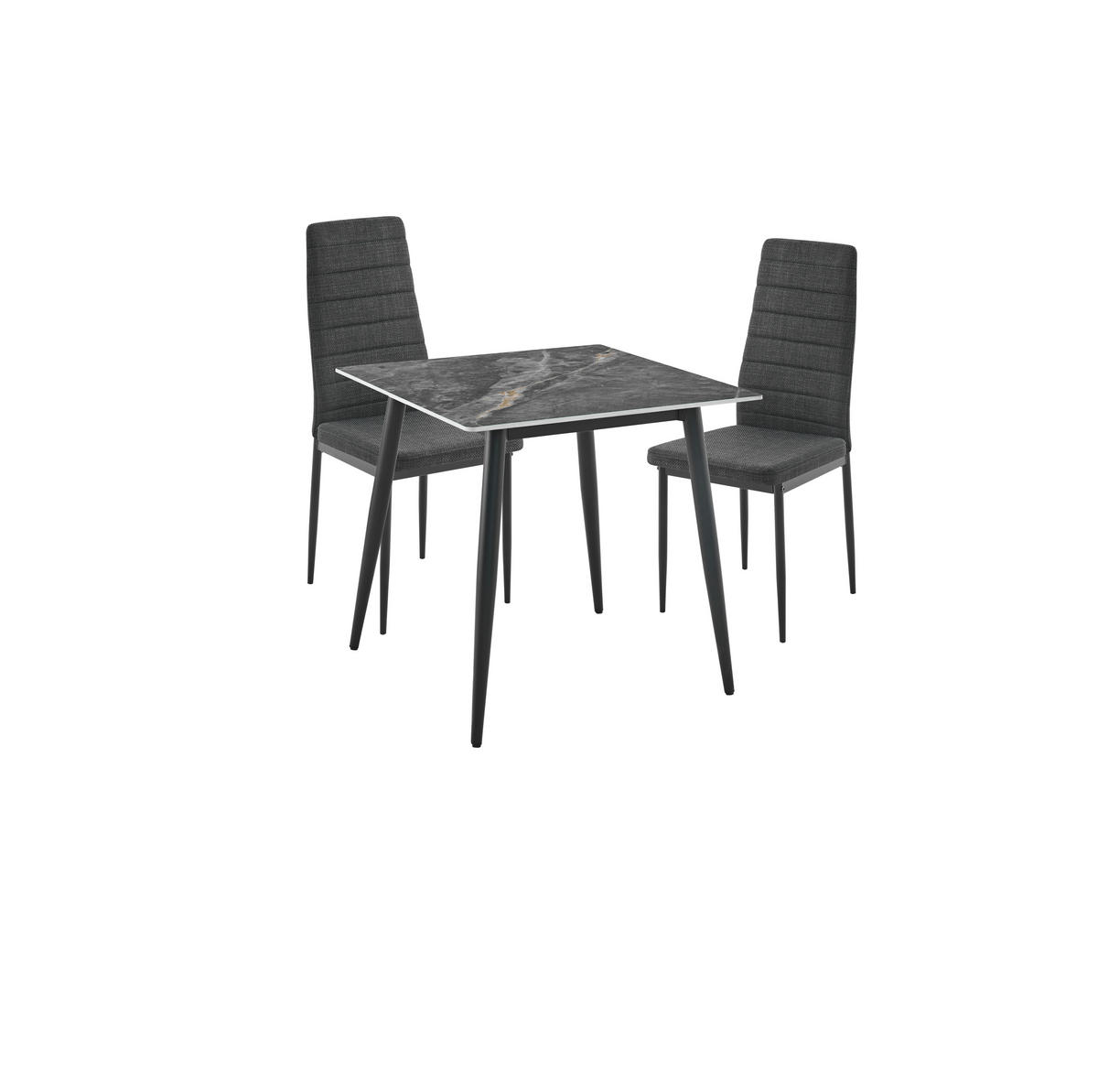 JÍDELNÍ STŮL, šedá, 75/75/75 cm - šedá/černá, Design, kov/keramika (75/75/75cm) - Ti'me