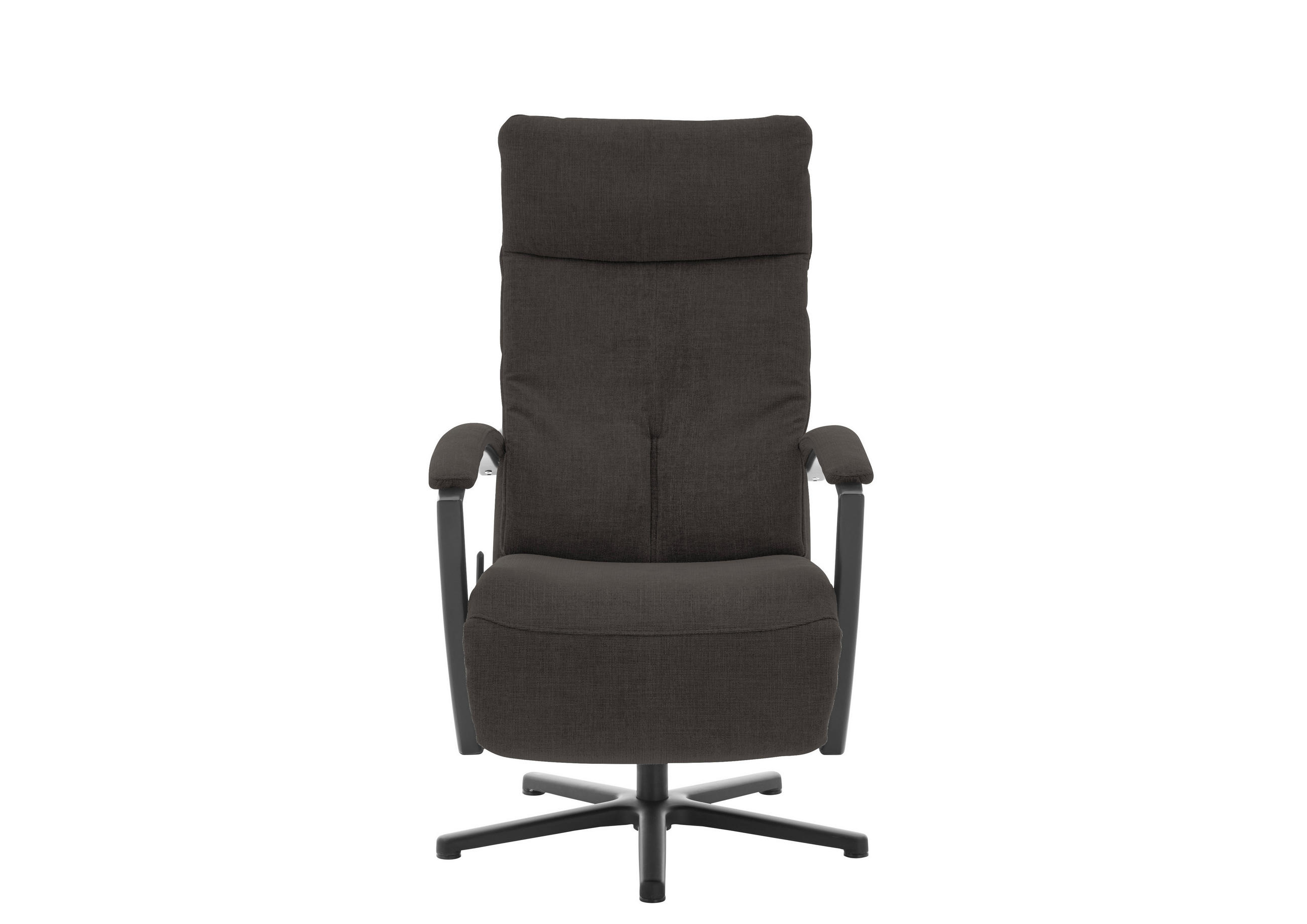 RELAXSESSEL in Textil Dunkelbraun  - Dunkelbraun/Schwarz, Design, Textil/Metall (76/110/83cm) - Beldomo Speed