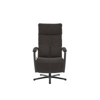 RELAXSESSEL in Textil Dunkelbraun  - Dunkelbraun/Schwarz, Design, Textil/Metall (76/110/83cm) - Beldomo Speed