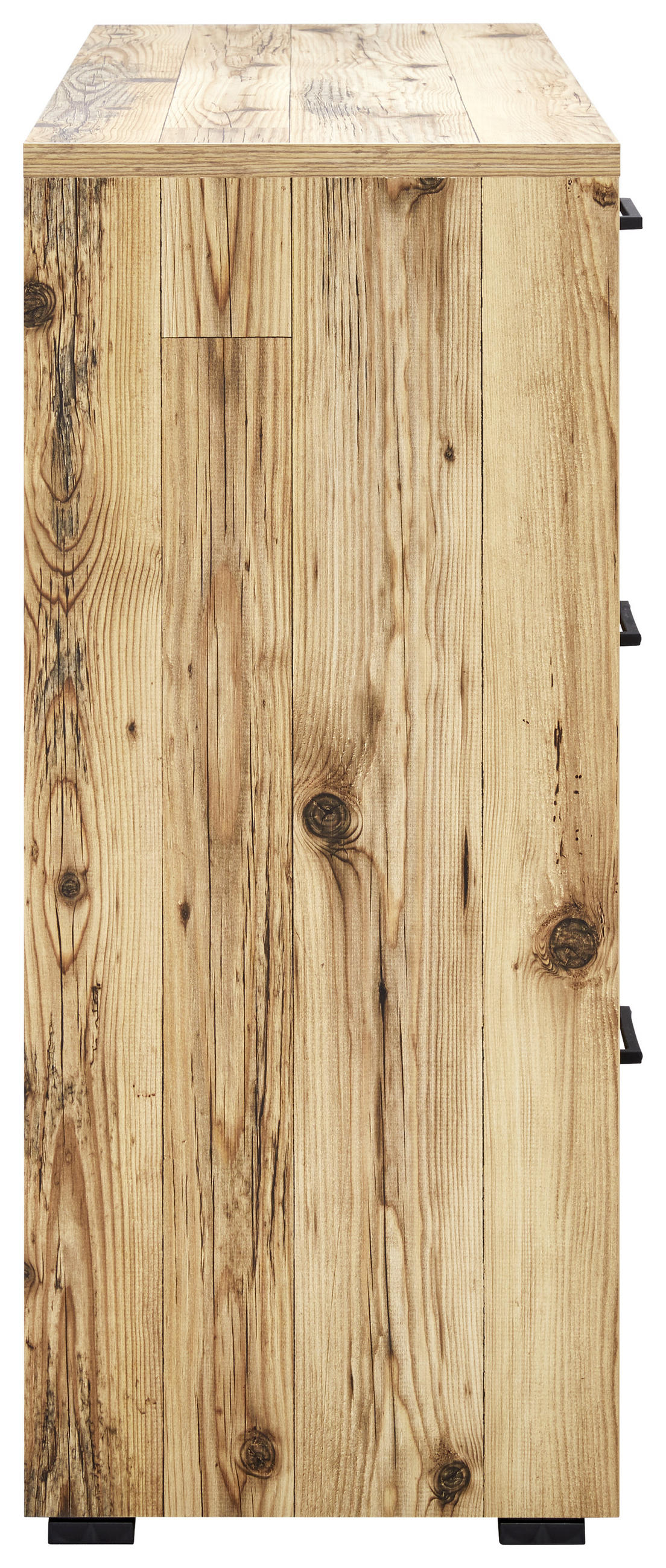 KOMMODE  in 120/89,4/38 cm  - Fichtefarben/Schwarz, MODERN, Holzwerkstoff/Kunststoff (120/89,4/38cm) - Livetastic