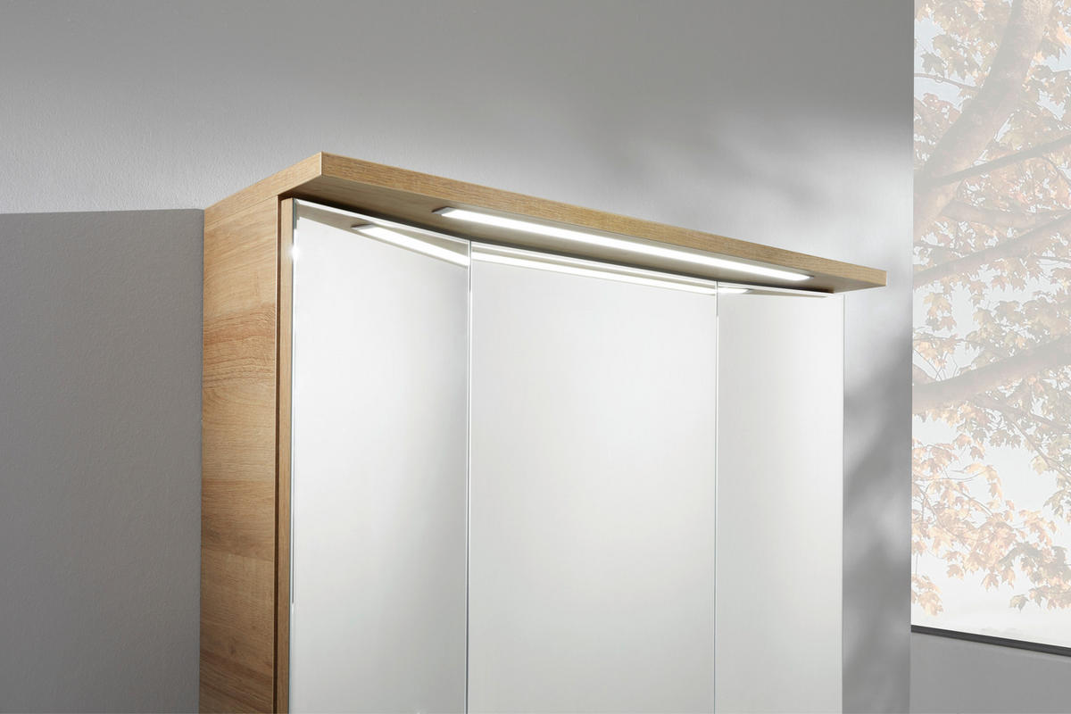 BADEZIMMER  in 92 cm  - Eichefarben/Weiß, KONVENTIONELL, Keramik/Holzwerkstoff (92cm) - Sadena