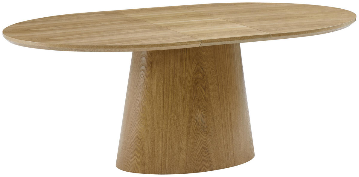 ESSTISCH 160/200/100/76 cm Echtholz  Holz, Holzwerkstoff ausziehbar oval Eichefarben  - Eichefarben, MODERN, Holz/Holzwerkstoff (160/200/100/76cm) - Livetastic