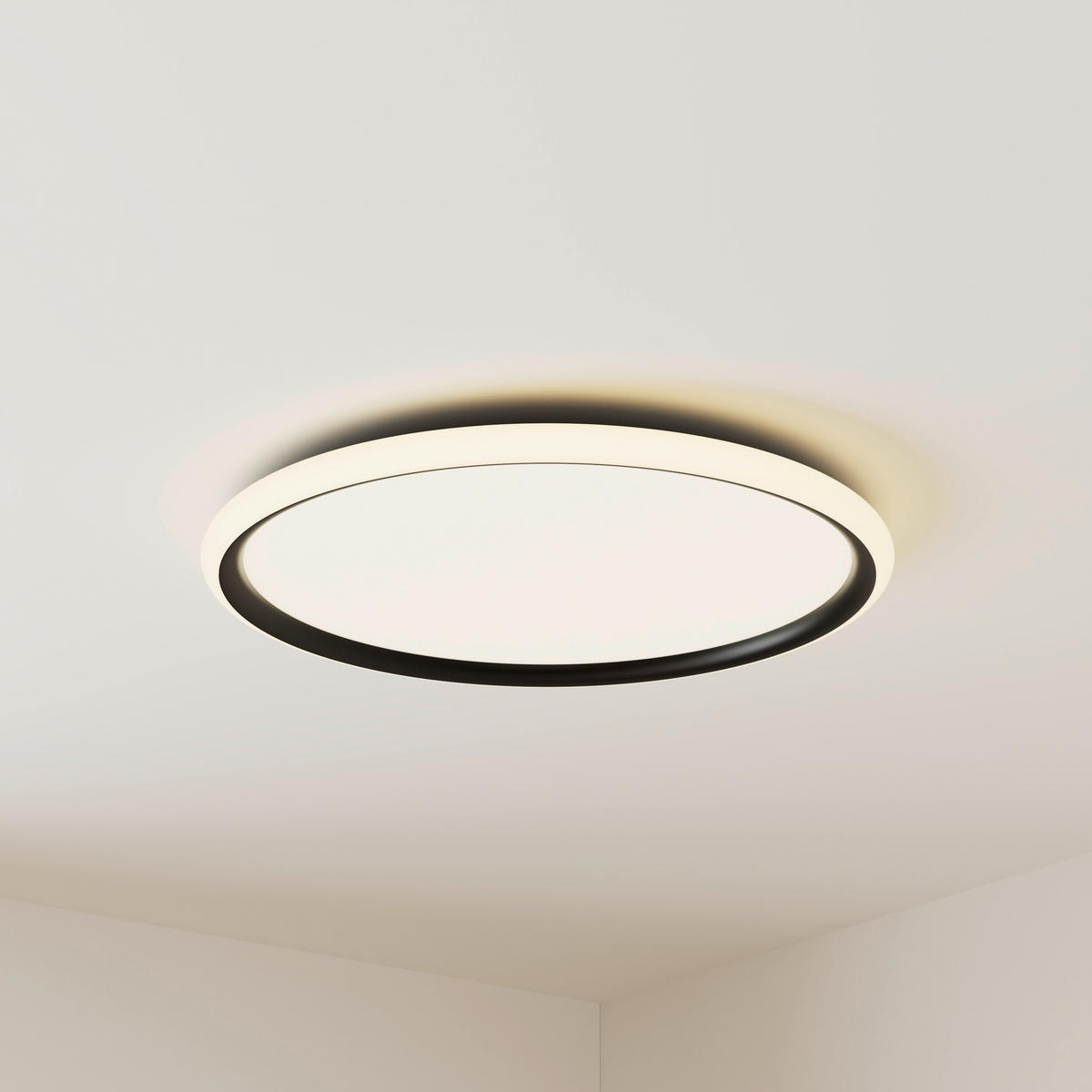 LED-DECKENLEUCHTE Rovinj 40/3,5 cm   - Schwarz, LIFESTYLE, Kunststoff (40/3,5cm) - Novel