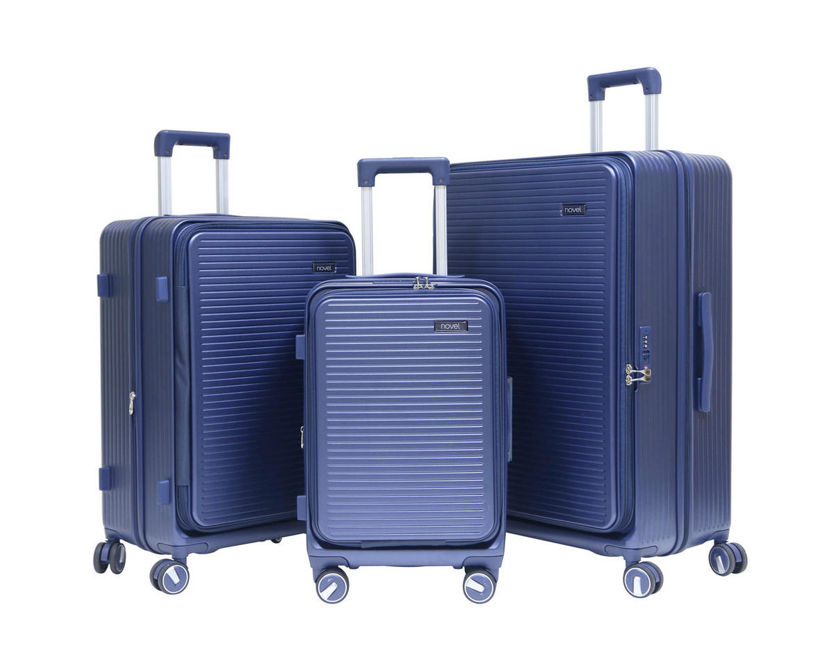 SET VALIZE DE CĂLĂTORIE - albastru, Design, plastic/metal - Novel