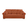 SCHLAFSOFA in Bouclé Rostfarben  - Rostfarben/Buchefarben, Design, Holz/Textil (240/94/98cm) - MID.YOU