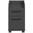 ROLLCONTAINER Graphitfarben  - Anthrazit/Graphitfarben, Design, Holzwerkstoff/Kunststoff (32,6/54,3/60cm) - Cantus