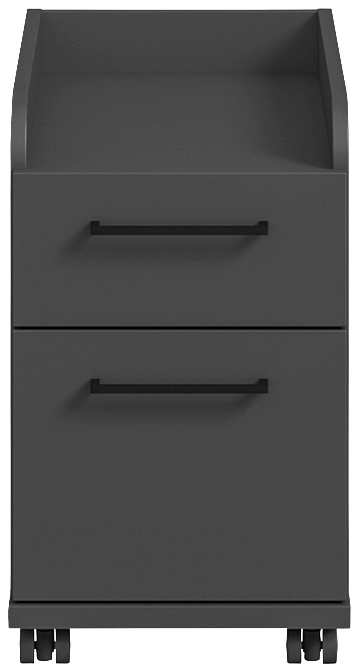 ROLLCONTAINER 32,6/54,3/60 cm  - Anthrazit/Graphitfarben, Design, Holzwerkstoff/Kunststoff (32,6/54,3/60cm) - Cantus