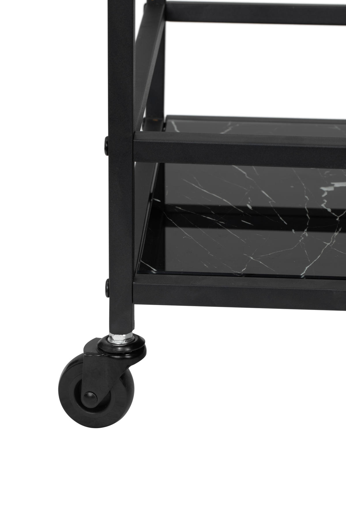 SERVIERWAGEN in Schwarz  - Schwarz, MODERN, Glas/Kunststoff (60/80/35cm) - PBJ