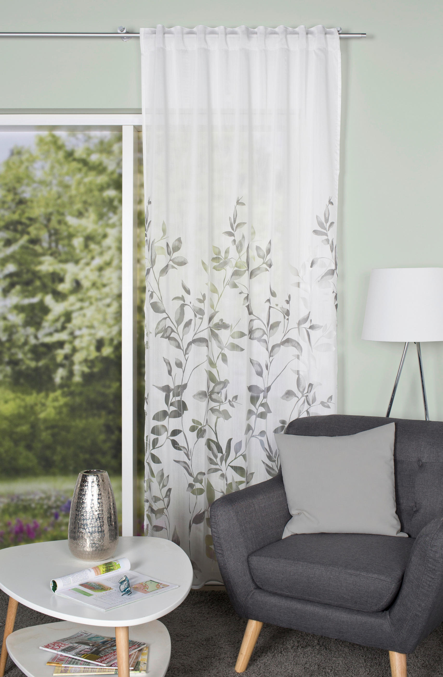 KOMBIVORHANG  blickdicht  140/245 cm   - Grau, Basics, Textil (140/245cm)