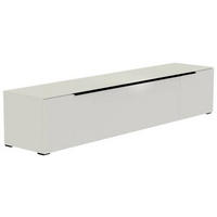 LOWBOARD Schwarz, Weiss  210/43/45 cm  - Weiss/Schwarz, Design, Glas/Holzwerkstoff (210/43/45cm) - Moderano