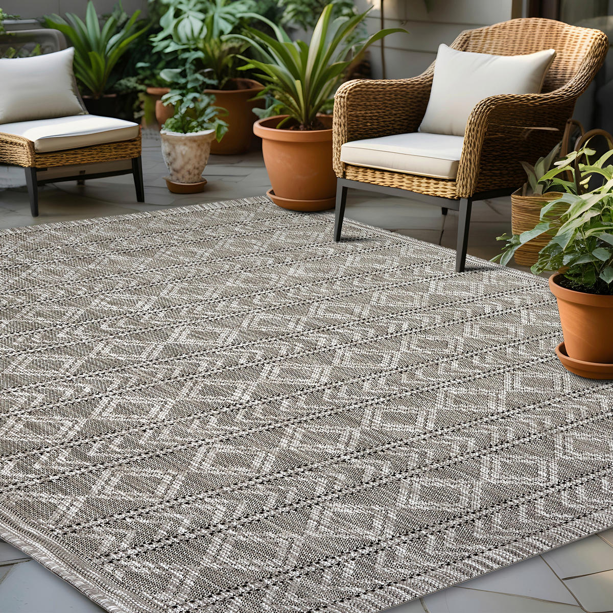 WEBTEPPICH 120/170 cm Sydney Grau rechteckig  - Grau, Basics, Kunststoff (120/170cm) - Novel