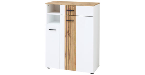 GARDEROBE 5-teilig  in 247/202/38 cm  - Eichefarben/Anthrazit, Basics, Glas/Holzwerkstoff (247/202/38cm) - Xora