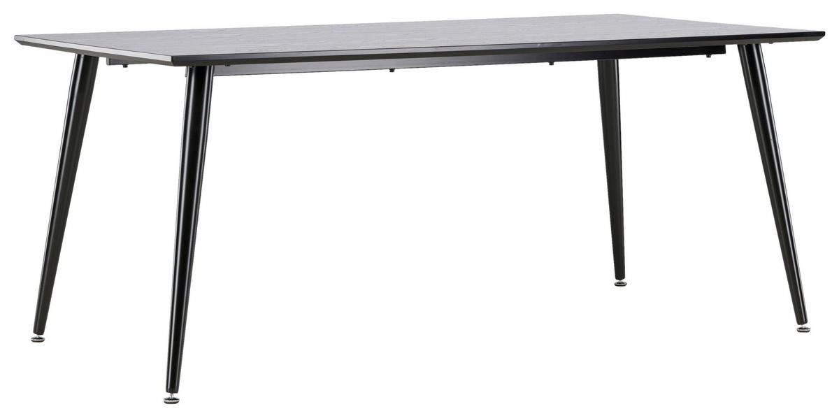 ESSTISCH in Metall, Holzwerkstoff 180/90/75 cm  - Schwarz, Design, Holzwerkstoff/Metall (180/90/75cm) - Livetastic