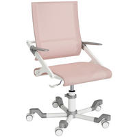 JUGENDDREHSTUHL Netzbespannung Weiß, Hellrosa  - Hellrosa/Weiß, Basics, Kunststoff/Textil (54/86-100/54cm) - Paidi