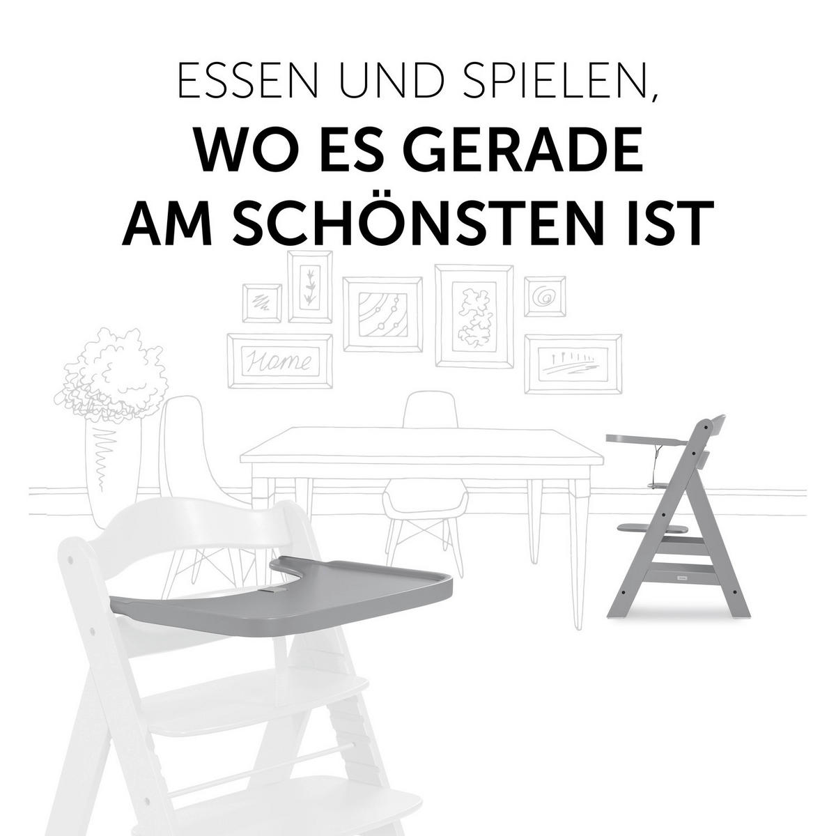 ESS- UND SPIELBRETT Alpha Wooden Tray  - Hellgrau, Basics, Holz (38,5/46/3cm) - Hauck