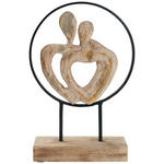 SKULPTUR - Schwarz/Naturfarben, Design, Holz/Metall (24cm) - Ambia Home