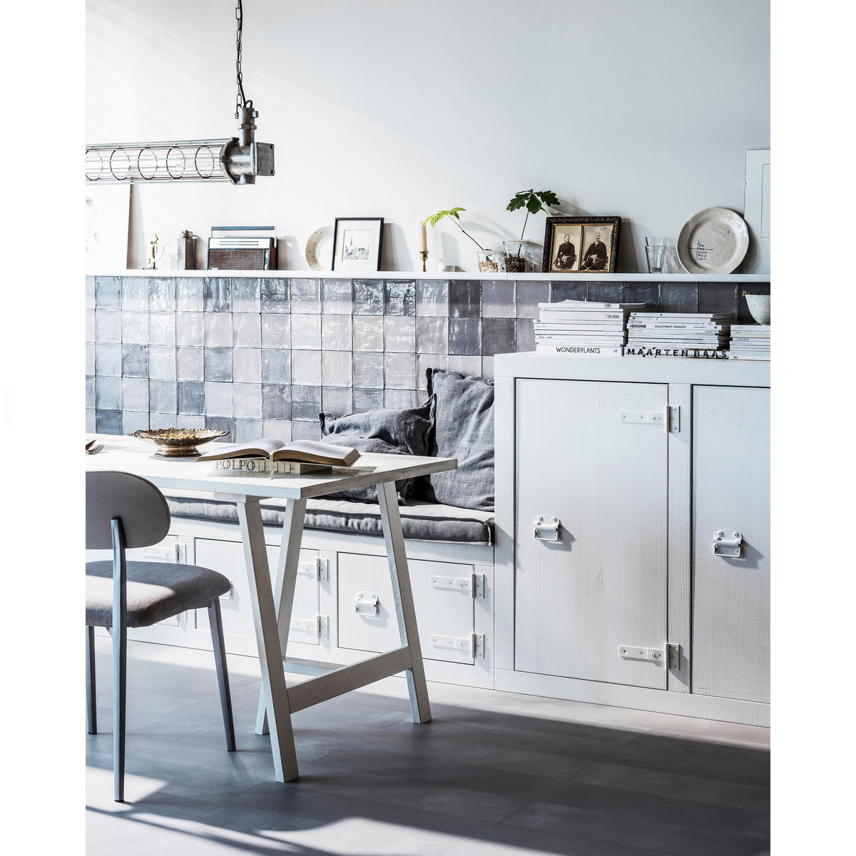 TISCHPLATTE Esche Hartholz Weiß  - Weiß, MODERN, Holz (220/80/3cm) - Livetastic