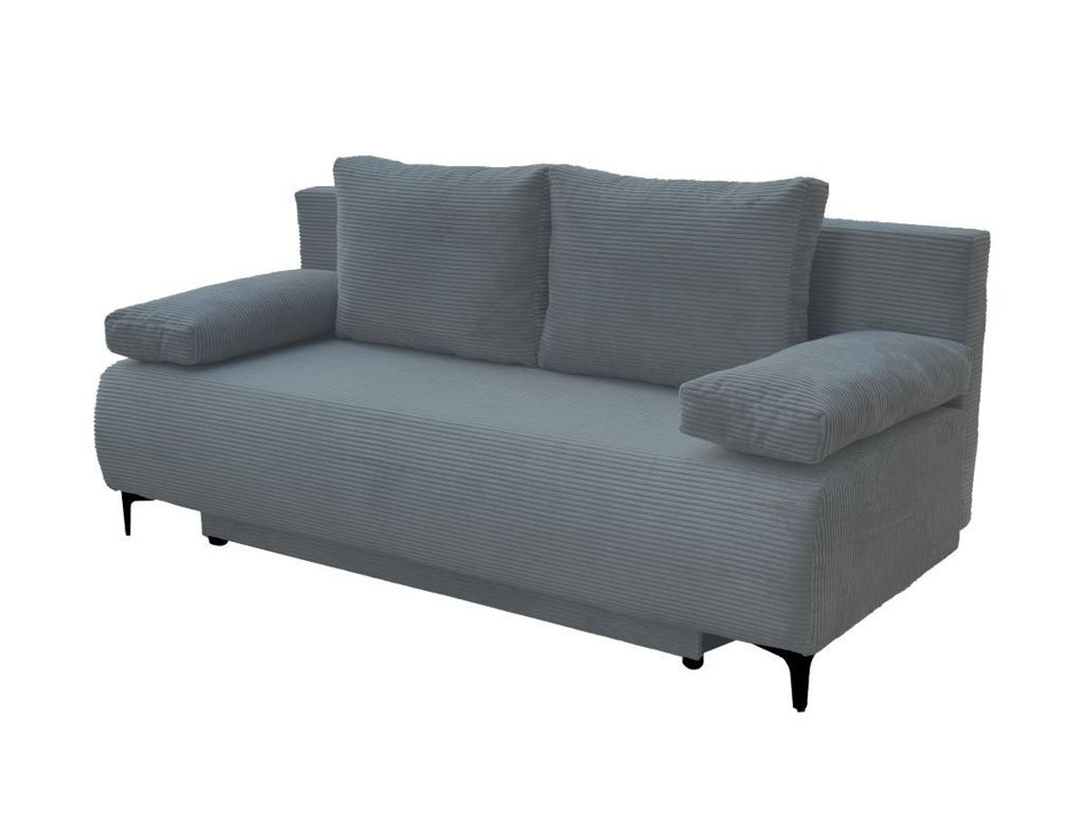 SOFA LEŽAJ siva  - siva/crna, Dizajnerski, tekstil (195/94/90cm) - Ti'me