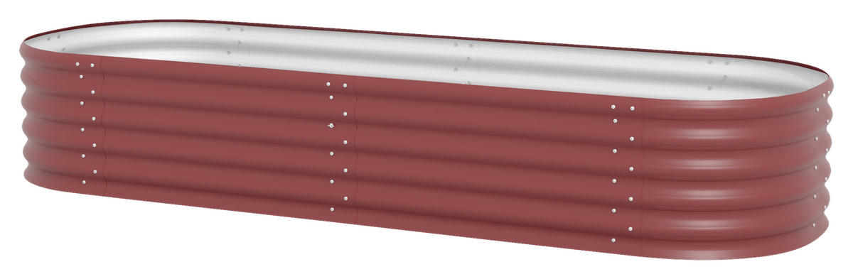 HOCHBEET-ERWEITERUNG 80/40,1/80 cm  - Rot, Basics, Metall (80/40,1/80cm)