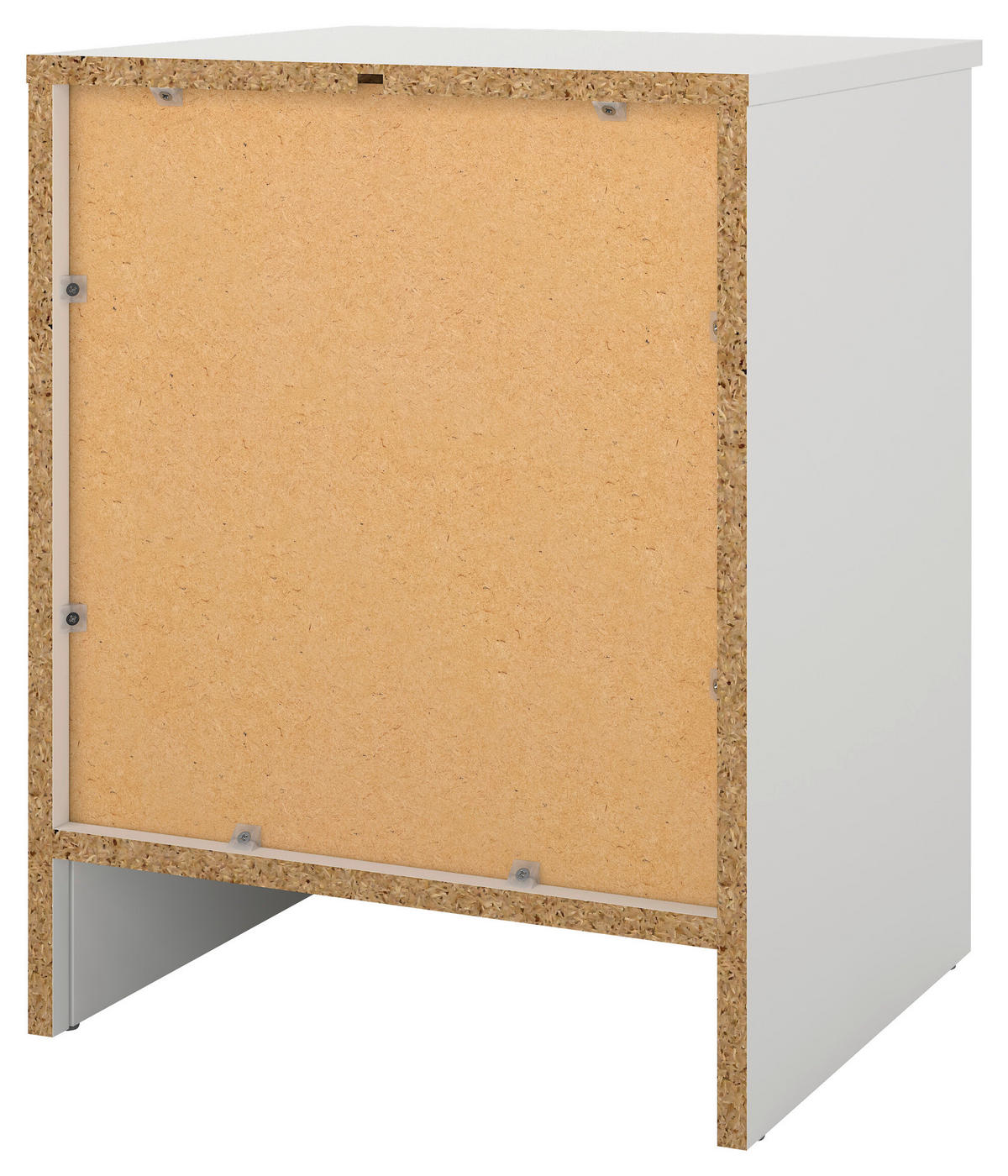 NACHTSCHRANK 40,2/51,2/36 cm  - Silberfarben/Weiß, MODERN, Holzwerkstoff/Metall (40,2/51,2/36cm) - MID.YOU