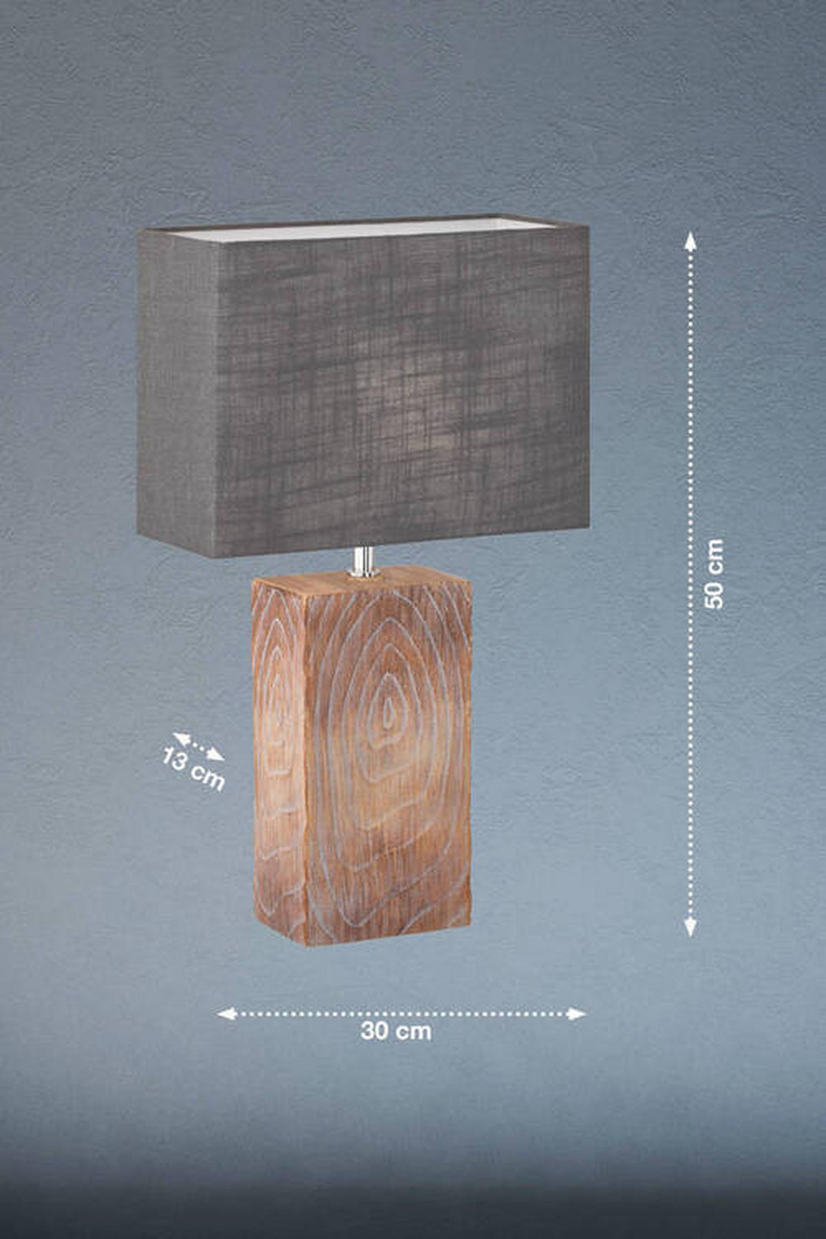 NAMIZNA SVETILKA  Bronco   30/13/50 cm          - siva/barve hrasta, Natur, tekstil/keramika (30/13/50cm)