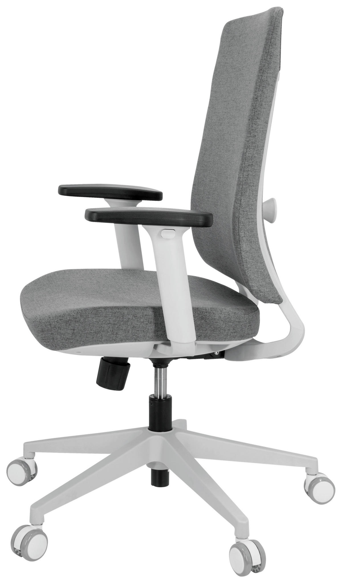 DREHSTUHL Flachgewebe Grau  - Schwarz/Grau, Basics, Kunststoff/Textil (66/104/58cm) - MID.YOU