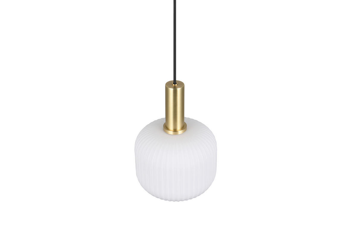 HÄNGELEUCHTE 20/150 cm    - Weiss/Messingfarben, Design, Glas/Metall (20/150cm) - Trio Leuchten