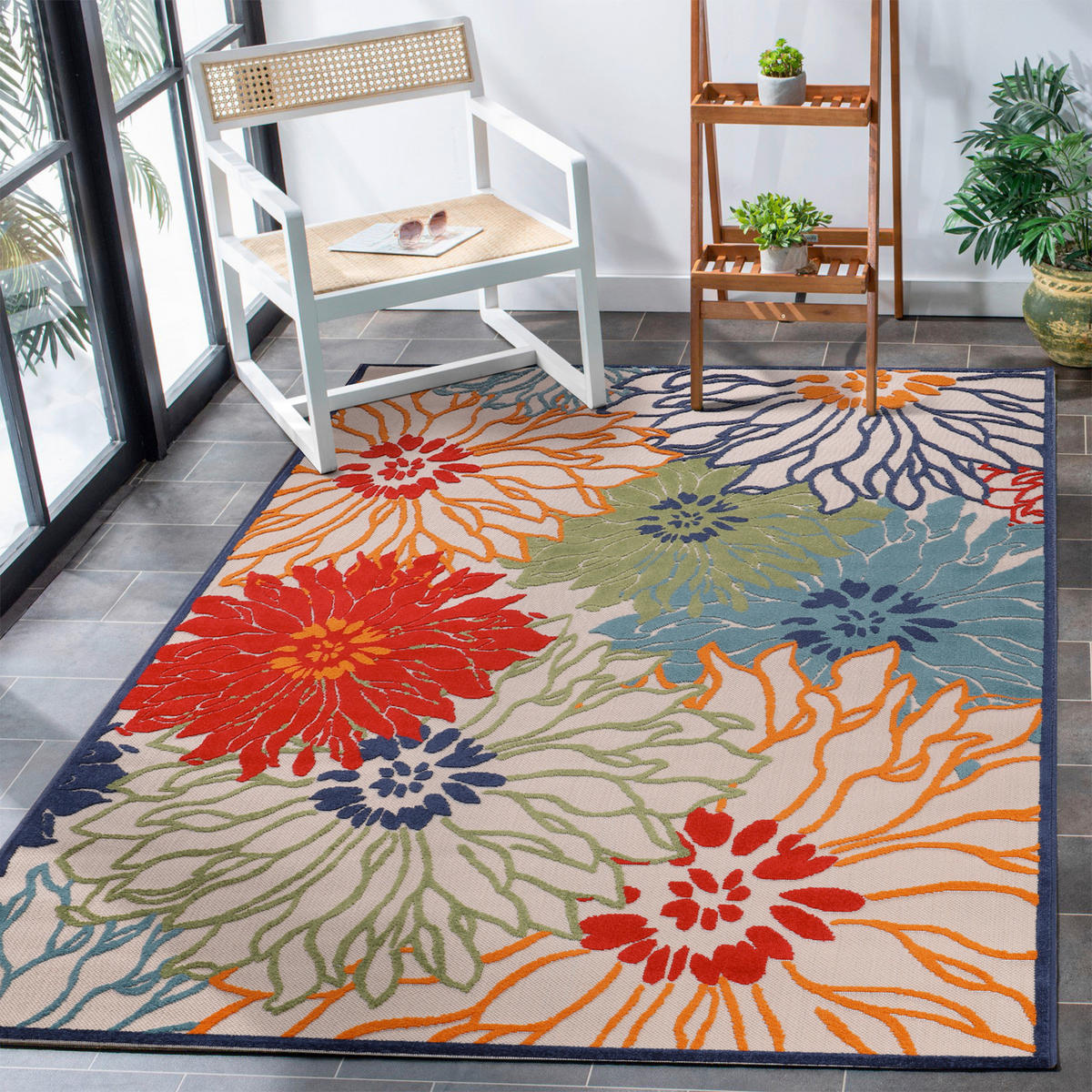 STAZA 80/200 cm   crvena  Floral  - crvena, Lifestyle, tekstil/plastika (80/200cm)