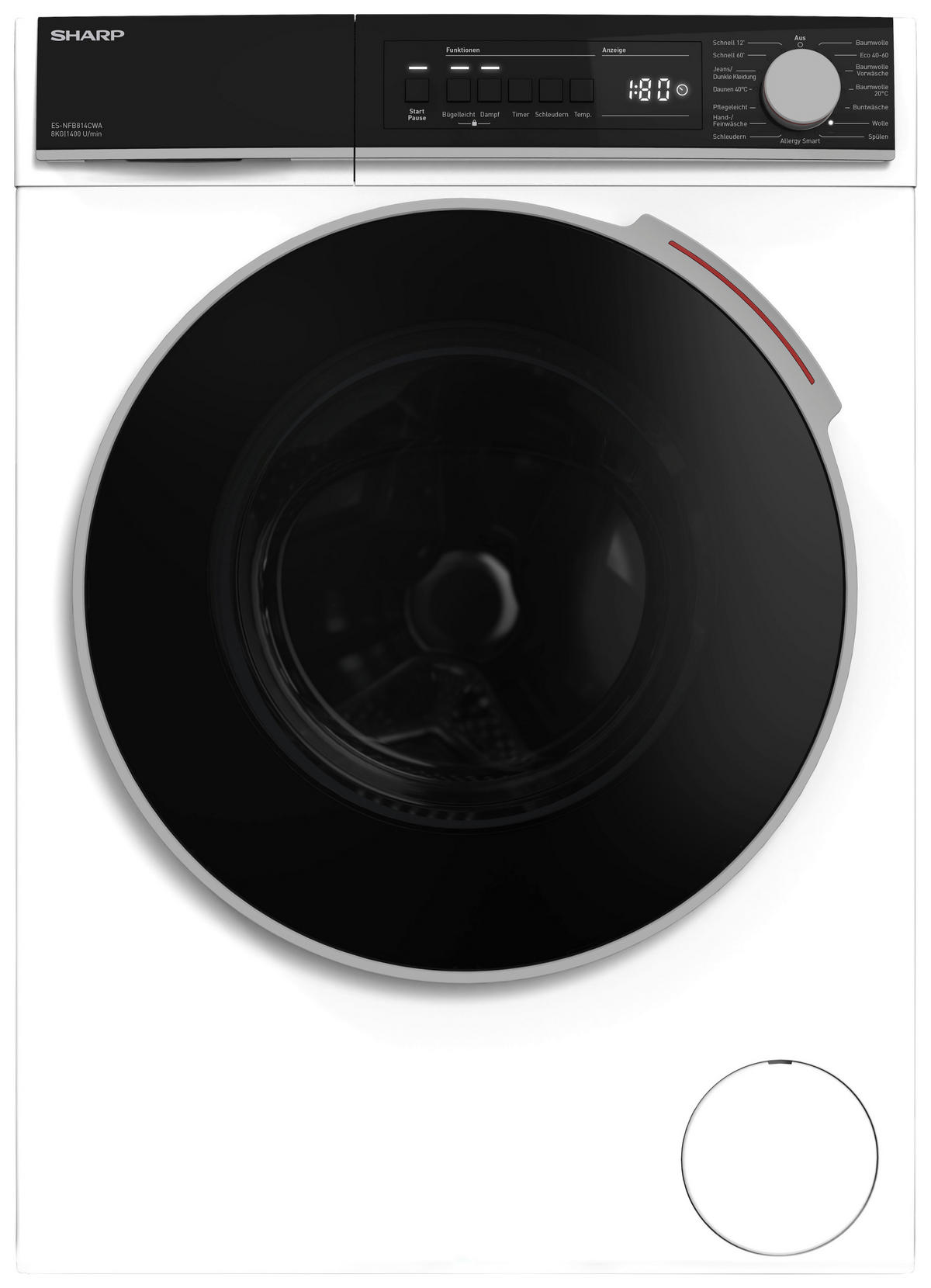 WASCHMASCHINE ES-NFB814CWA-DE  - Weiß, KONVENTIONELL (59,7/84,5/55,7cm) - Sharp