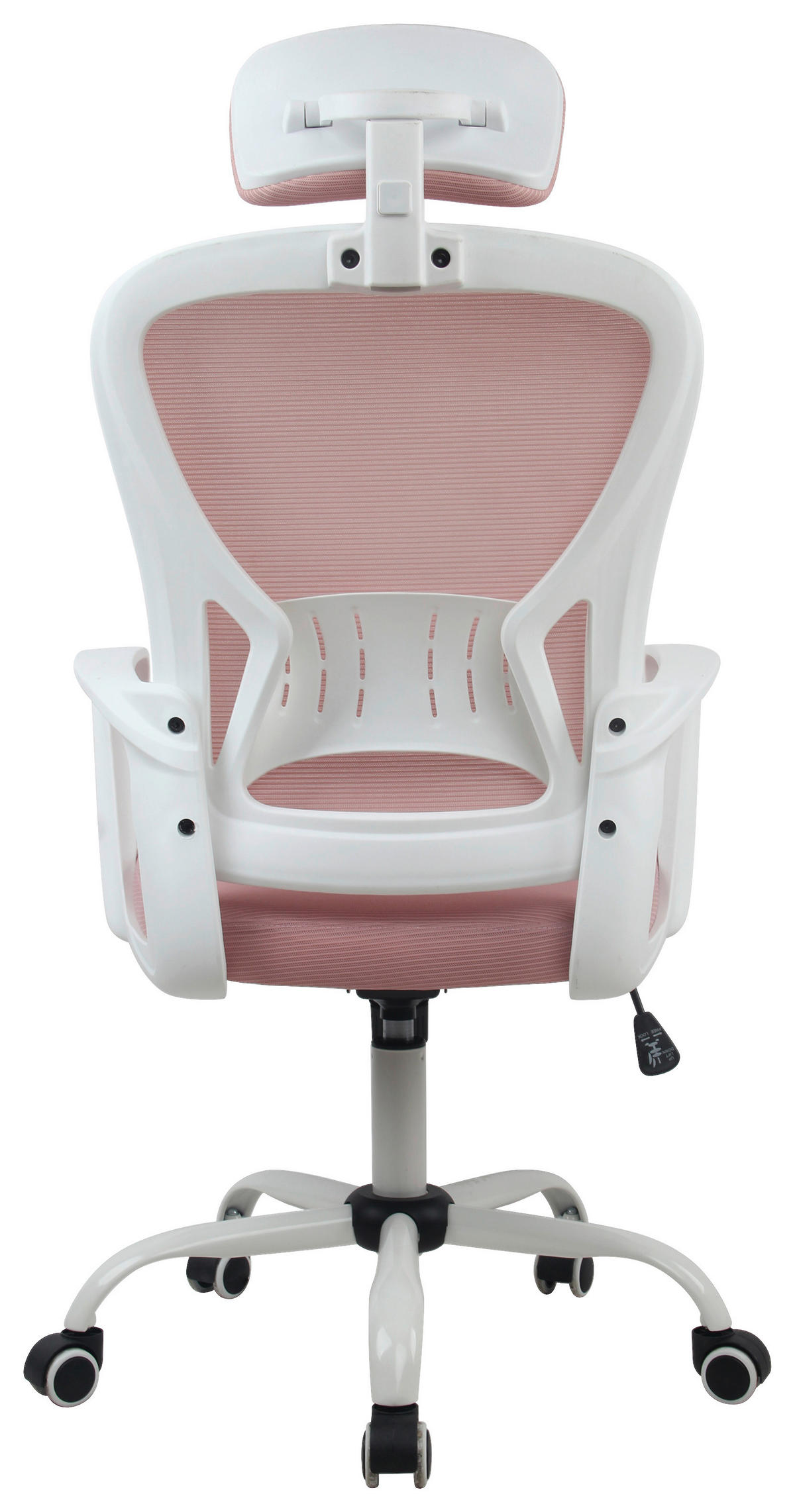 CHAISE PIVOTANTE  in Netzbespannung Pink  - rose vif/blanc, Modern, métal/matière synthétique (60/118/65cm) - MID.YOU
