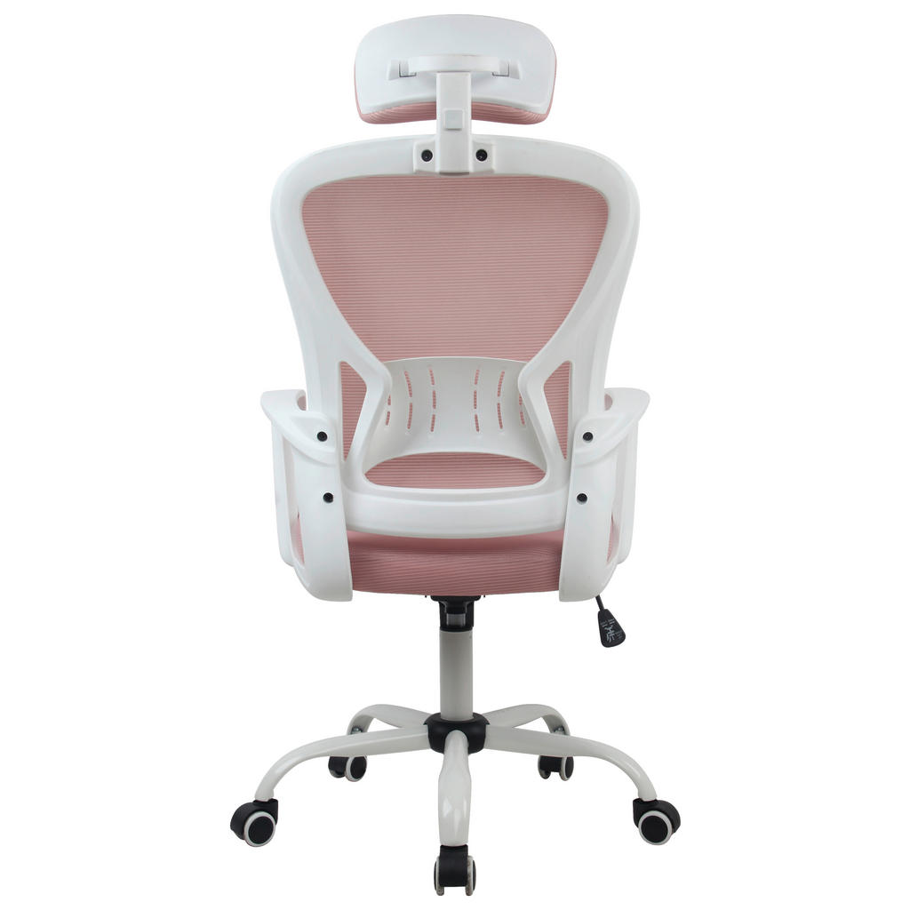 Thumbnail - Mid.you Drehstuhl, Pink, Metall, Kunststoff, Textil, Drehkreuz, 60x118x65 cm, Sitzfläche 360° drehbar, Arbeitszimmer, Bü...
