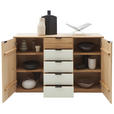 SIDEBOARD  in 150/94/44 cm  - Kaschmir/Eichefarben, Natur, Glas/Holz (150/94/44cm) - Valnatura