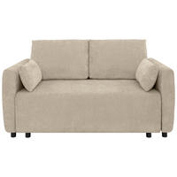 SCHLAFSOFA Chenille Beige  - Beige/Schwarz, KONVENTIONELL, Kunststoff/Textil (161/90/108cm) - Carryhome