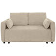 SCHLAFSOFA  in Chenille Beige  - Beige/Schwarz, KONVENTIONELL, Kunststoff/Textil (161/90/108cm) - Carryhome