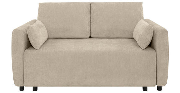 SCHLAFSOFA  in Chenille Beige  - Beige/Schwarz, KONVENTIONELL, Kunststoff/Textil (161/90/108cm) - Carryhome