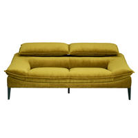 2,5-SITZER  in Chenille Gelb  - Gelb/Schwarz, Design, Textil/Metall (202/78/108cm) - Belluti